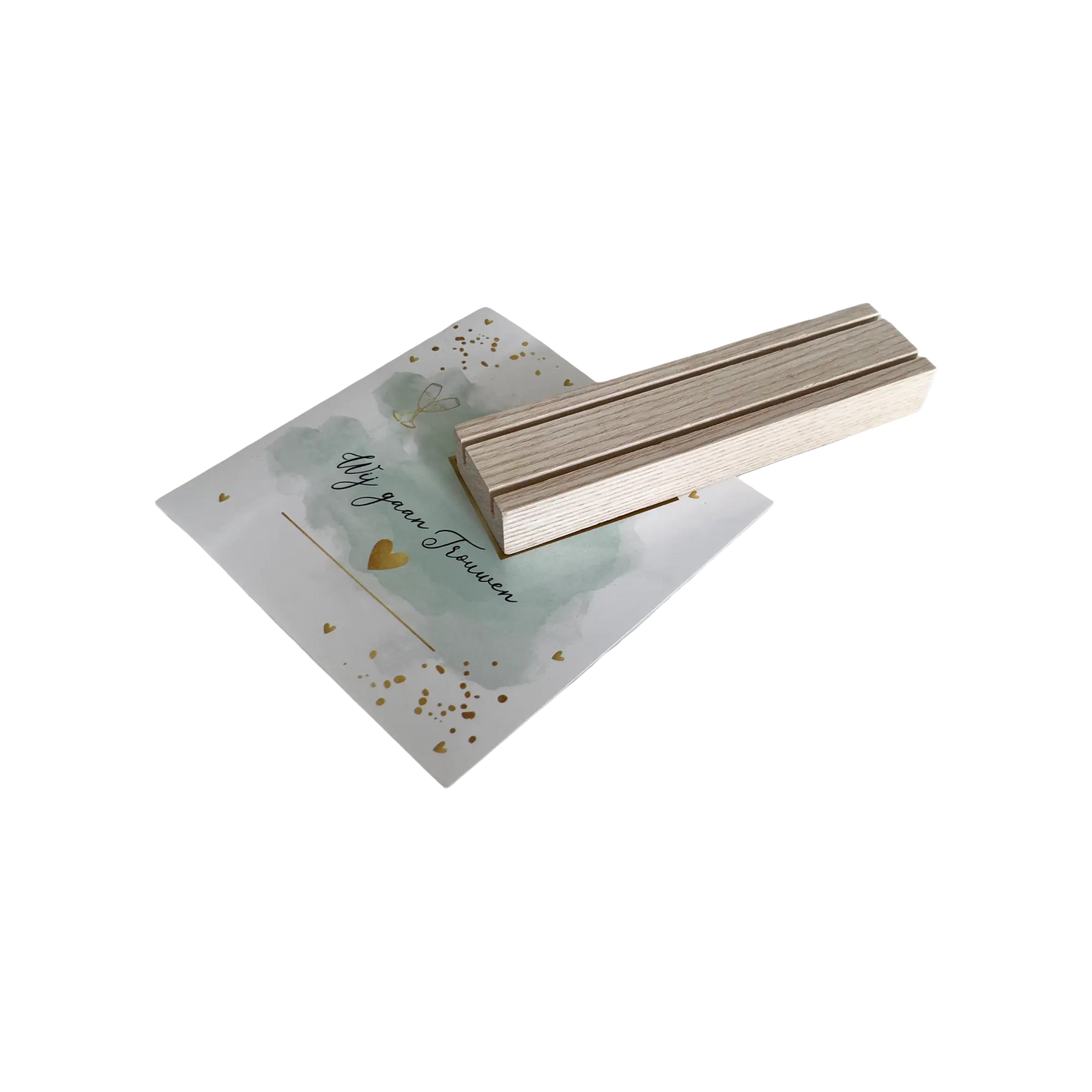 houten kaarthouder voor kaarten