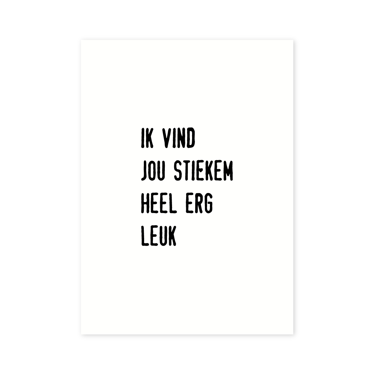 Valentijnskaart stiekem leuk