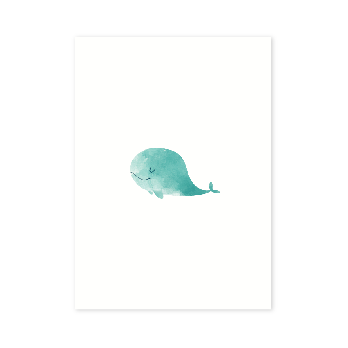 Kaart walvis moby dick turquoise
