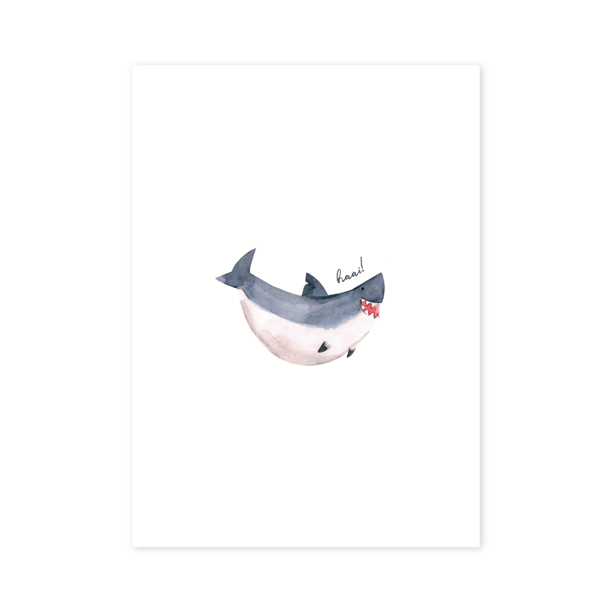 Kaart haai zwemmen